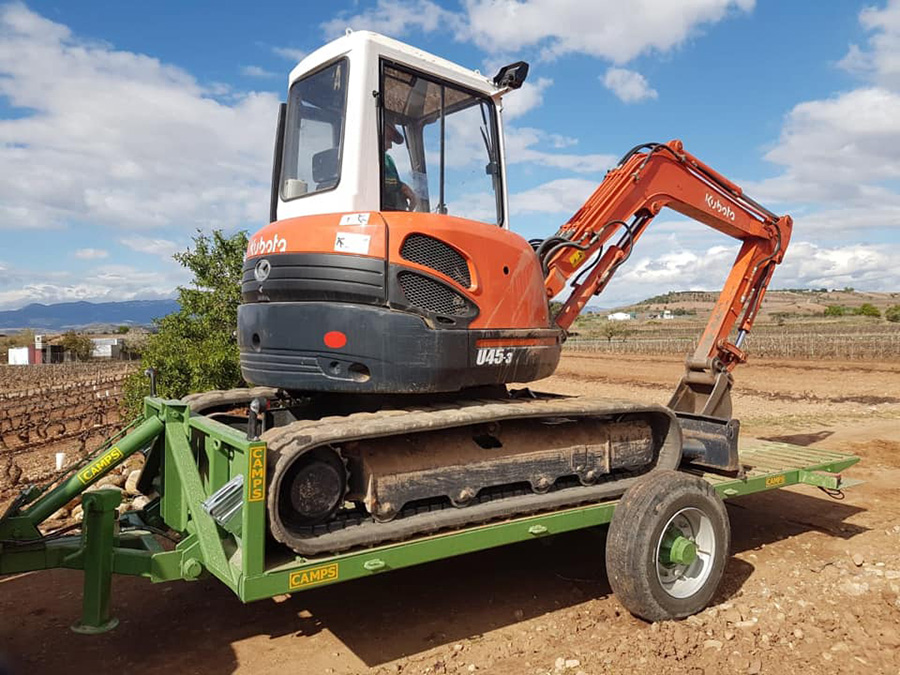 Plataformas porta mini excavadoras